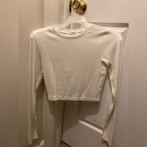 Garage white long sleeve top